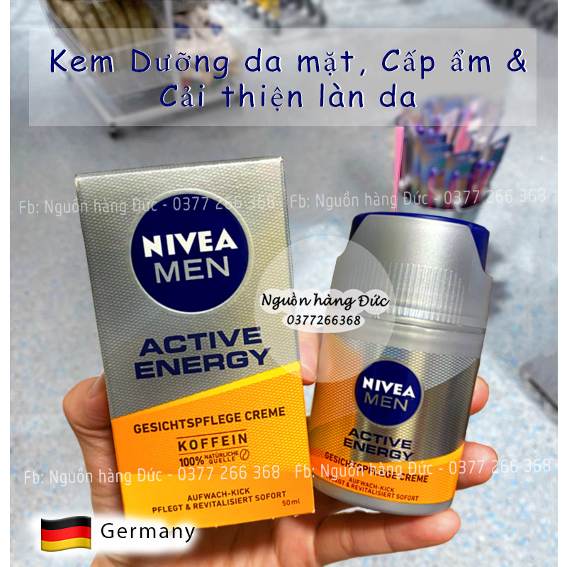 Kem dưỡng da mặt Nivea men dành cho nam giới dưỡng cấp ẩm và cải thiện da khỏe mạnh - Nguồn hàng Đức
