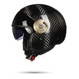 Mũ bảo hiểm 3/4 ls2 of597 cabrio carbon bóng -