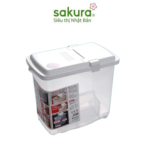 Thùng đựng gạo 10kg nắp bật có bánh xe