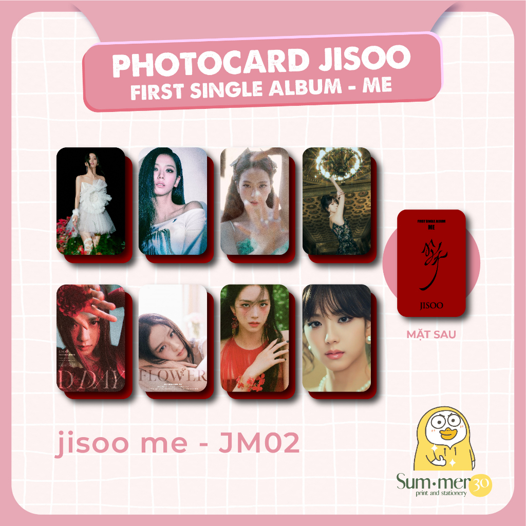 - Set 8 card bo góc Jisoo Blackpink