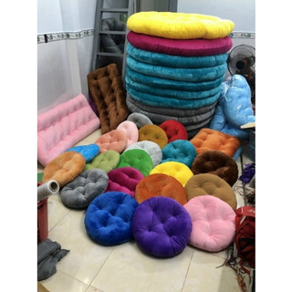 Đệm ngồi bệt hình tròn , đệm ngồi bàn trà chất nỉ nhung size đường kính 40cm