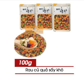 Rau củ quả sấy khô cho chó mèo 100g