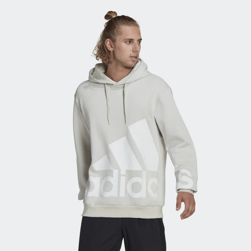 [Auth]Áo nỉ hoodie Adidas Essentials Giant Logo chính hãng, chất liệu nỉ mặt ngoài mịn mặt trong chân cua - Aries sốp