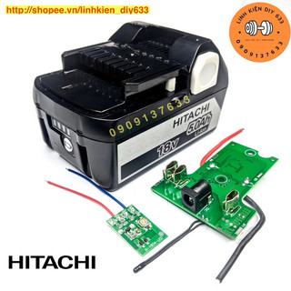 Combo full vỏ led Hitachi 18V-5AH kèm mạch Hitachi Adapter 18V