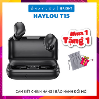 Tai nghe true wireless haylou t15 tích hợp sạc dự phòng 2200mah - hàng chính hãng