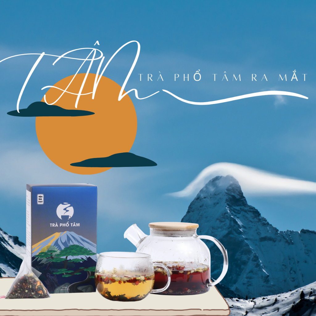{ DEAL SỐC BÌNH LỌC TRÀ } Trà phổ tâm ĐÔNG TRÙNG HẠ THẢO hộp 25 gói an thần, hạ đường huyết, giảm mỡ máu, mỡ gan