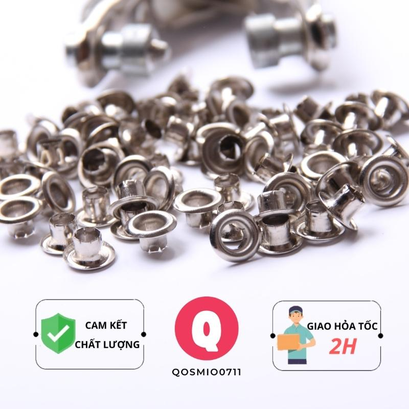 Set 50 Khoen Ore Rèm Vải, Vòng Khoen Kim Loại Làm Đồ Thủ Công DIY, Trang Trí Dây Da, Túi Xách