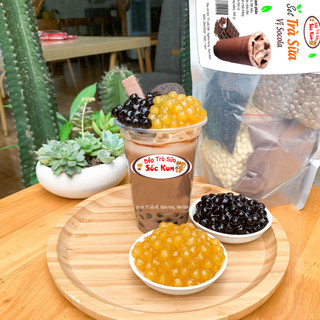 Set trà sữa tự pha trân châu sóc_kun, nguyên liệu làm trà sữa phúc long, matcha 10_12,18 _ 20 ly