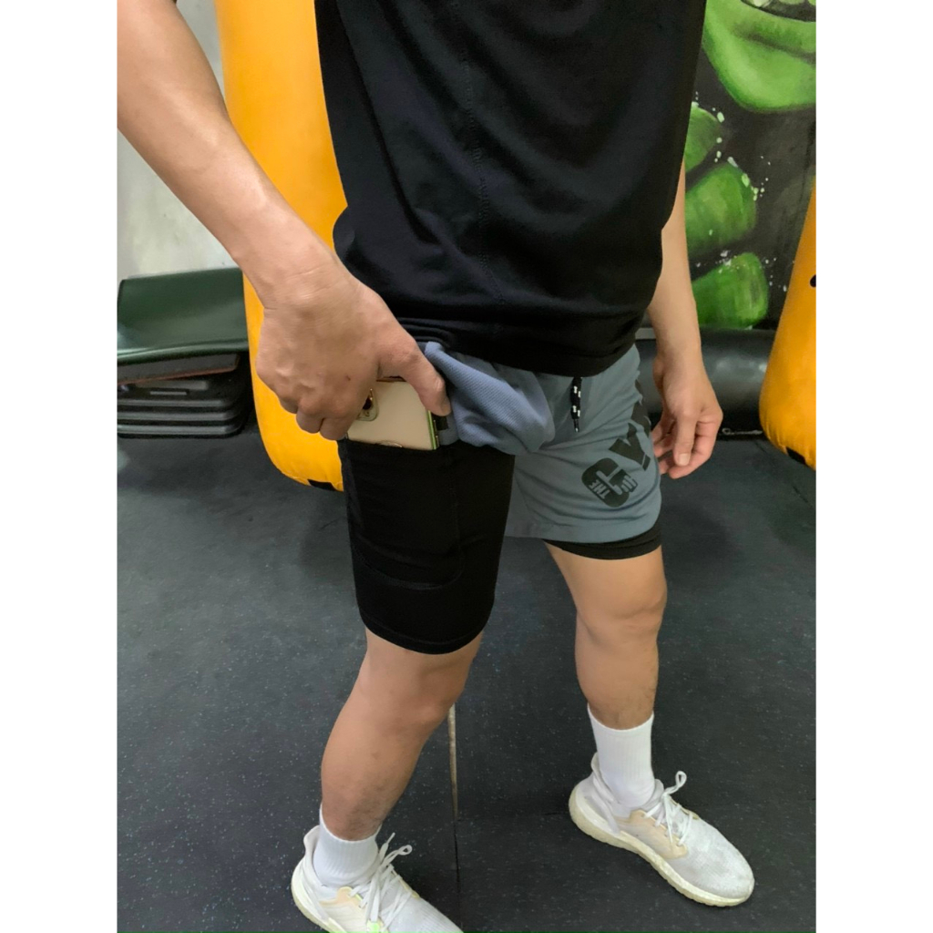 Quần Gym 2 Lớp Mới Gym New, Quần Đùi Tập Gym 2 Lớp Fitness Gymer