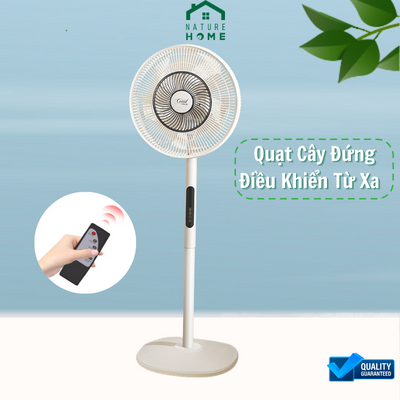 Quạt cây đứng Ceool có điều khiển từ xa, quạt cây công suất 45w với 3 tốc độ gió - Bảo hành 6 tháng Naturehome