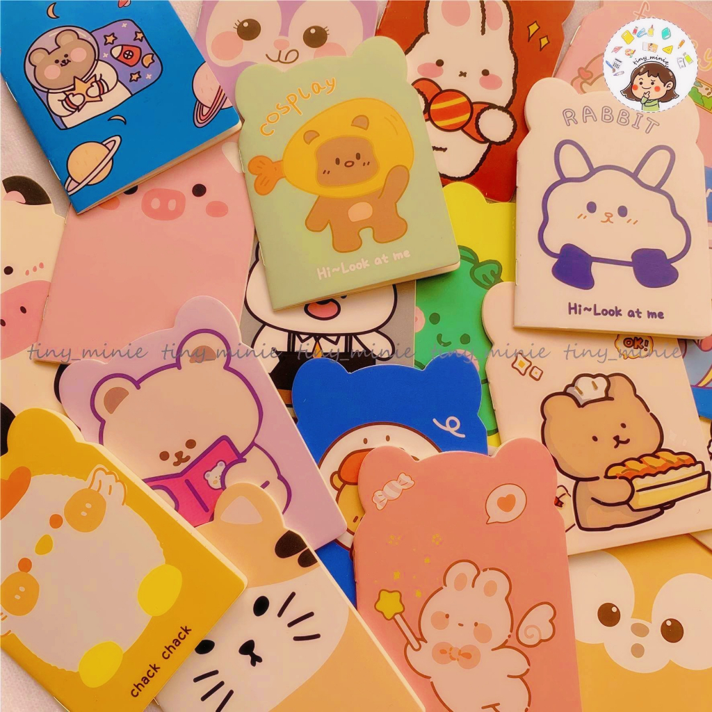 Sổ Mini A7 Hình Thú Dễ Thương - tiny_minie