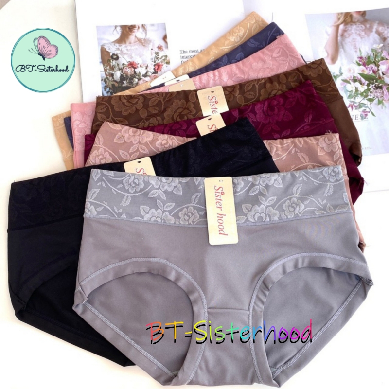 Quần lót nữ Sisterhood 671 Thái Lan chất thun lạnh co giãn 4 chiều, FREESIZE, chip cạp cao họa tiết, LAVENUSA