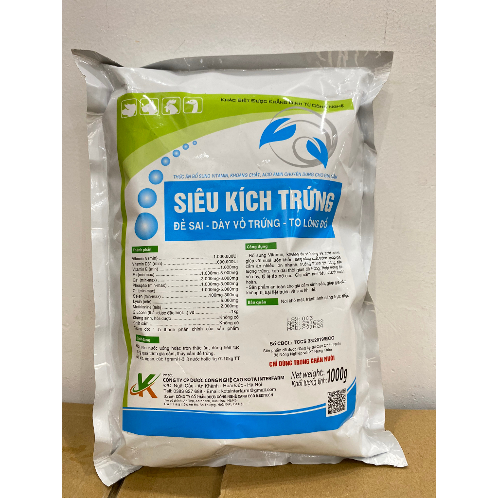 Thuốc Thú Y- Siêu Kích Đẻ, Kích Trứng, Tăng Sản Lượng, Lên Giống Ngan, Gà, Vịt, Cút, Lợn
