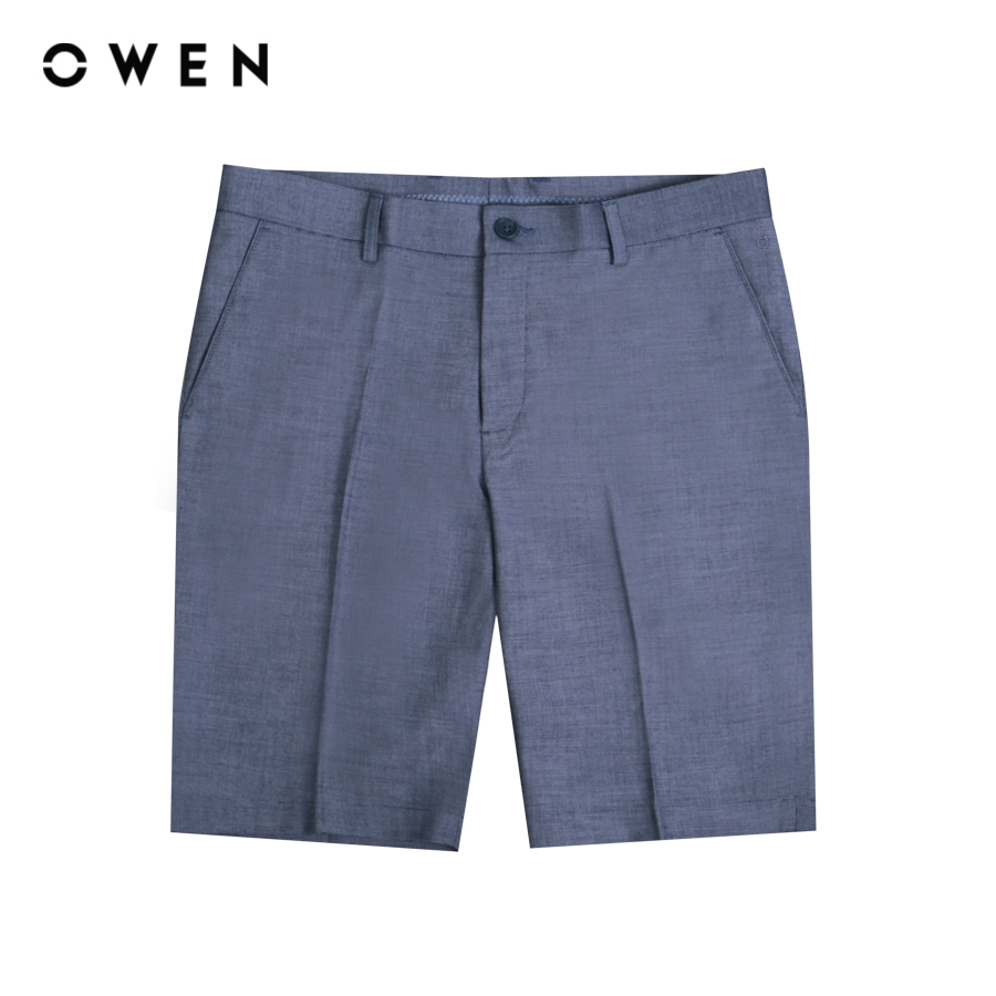 Quần short tây Nam Owen Trendy Polyester màu Navy - SW231238