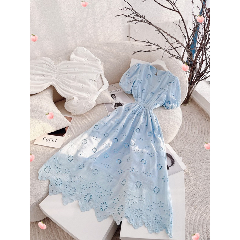 ĐẦM MAXI REN XÔ TAY PHỒNG