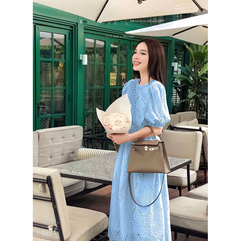 ĐẦM MAXI REN XÔ TAY PHỒNG