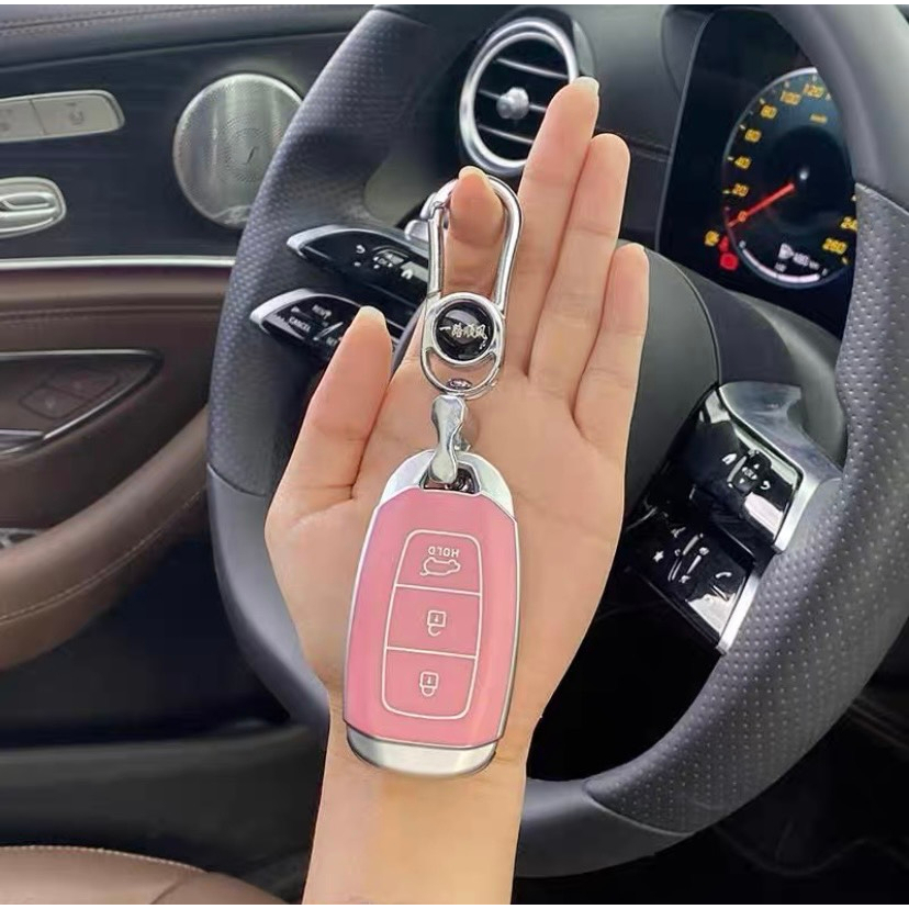 Ốp bảo vệ chìa khóa Hyundai Accent, Kona , Santafe Mạ Bạc Nhám Cao Cấp - Vỏ Bảo Vệ Chìa Khóa Xe Hơi Accent , Santafe