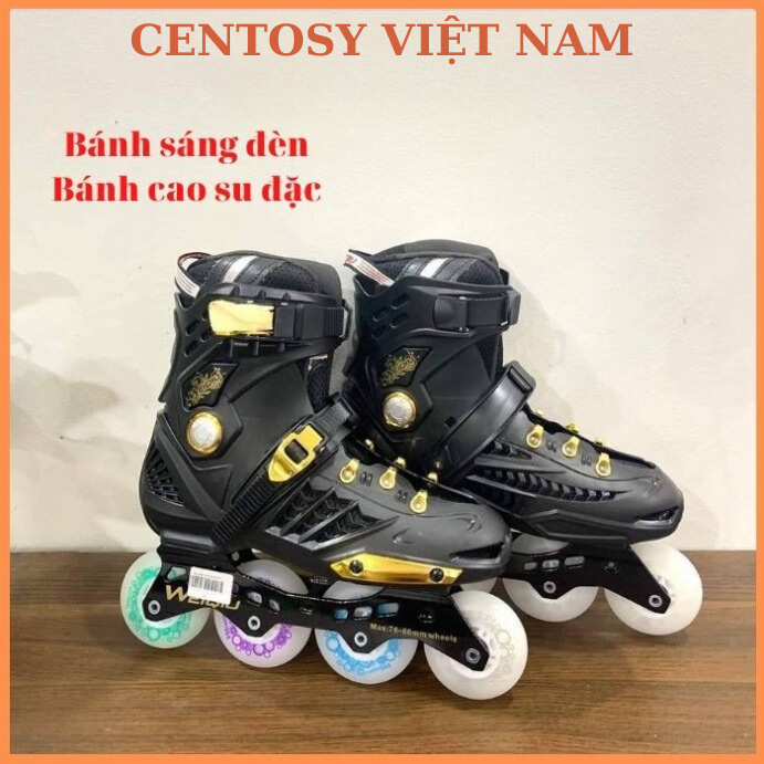 Giày Patin Người Lớn Có Bánh Đèn Centosy TNT, Tặng Túi Đựng Giày