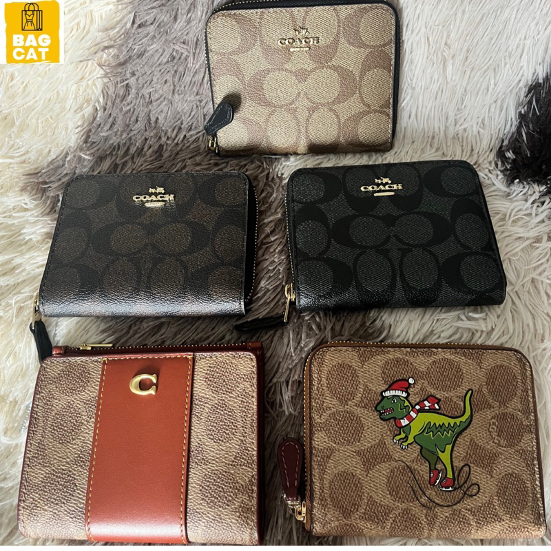 Sẵn ship Ví mini nữ chính hãng COACH gấp gọn đựng thẻ tiện lợi,kèm hộp làm quà tặng
