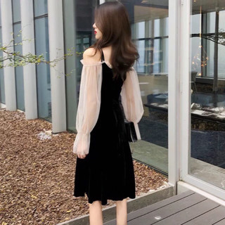 Đầm nhung tiểu thư