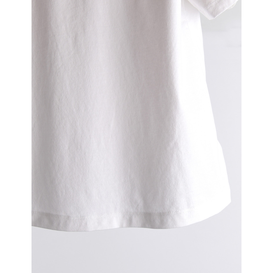 Áo thun trắng cổ ren bé gái Curly. HA4624