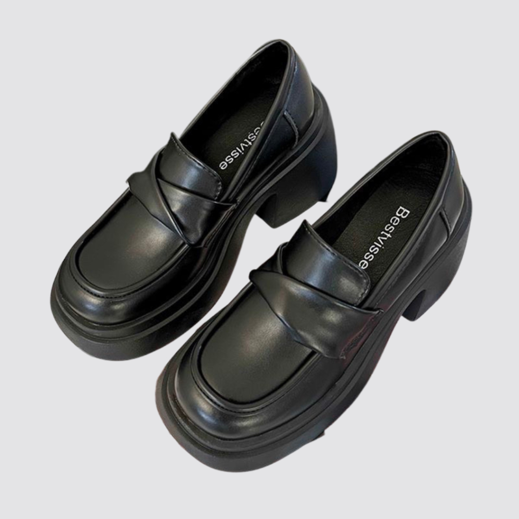 Giày oxford cổ thấp đế cao 5cm dành cho nữ -Giày cổ thấp - Đế bằng cao 5cm cá tính phong cách Anh Quốc