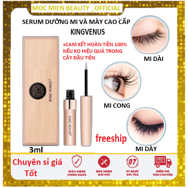 Serum Dưỡng Mi và Mày KING VENUS (phiên bản mới của Dưỡng mi zzVenus): Mi Dài và Dày tự nhiên chỉ sau 1 cây!