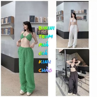 Bikini đồ bơi set 3 món xốp chấm bi 2023