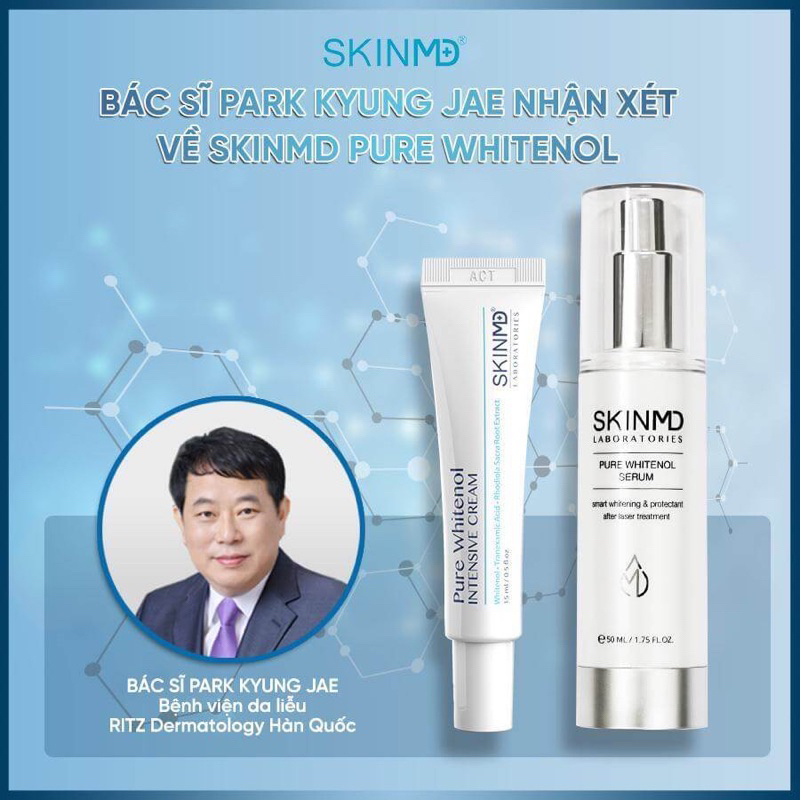 Kem dưỡng trắng SkinMD Pure Whitenol Intensive Cream 15ml (Skin MD)