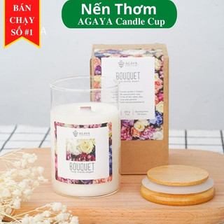 Nến thơm hương hoa sang trọng, tinh tế Agaya Candle Cup không khói an toàn - Hương BOUQUET