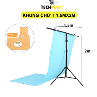 Khung chữ T 1.5mx2m và phông pvc 1mx2m phông nền chụp ảnh chuyên nghiệp backrough studio, livestream