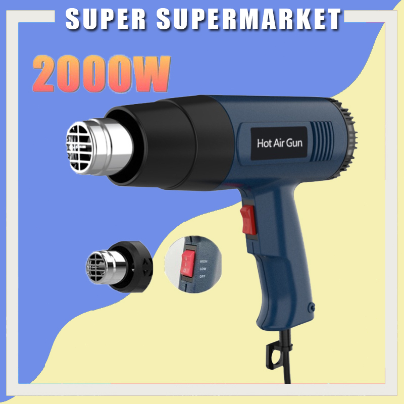 Máy thổi nhiệt, khò nóng màng co 2200W công suất cao, nóng nhanh có điều chỉnh nhiệt độ hàng chất lượng