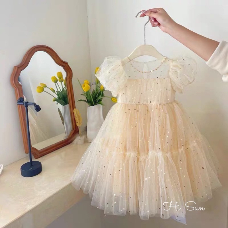 Đầm công chúa kim tuyến Hi sun
