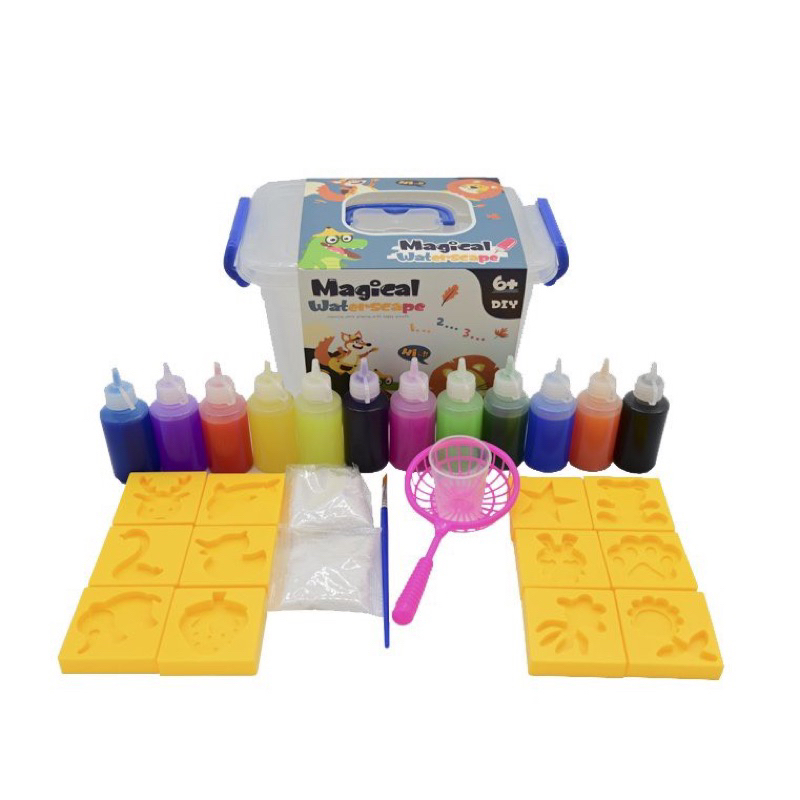 Bộ bút vẽ nước ma thuật, TẶNG KÈM THÌA, vẽ hình nổi trên mặt nước, dùng được trên bảng trắng Hot Tik Tok