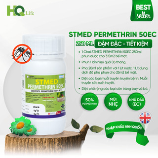 Thuốc diệt muỗi nhập khẩu Anh Quốc [STMED PERMETHRIN 50EC] an toàn với trẻ nhỏ - Loại 250ml