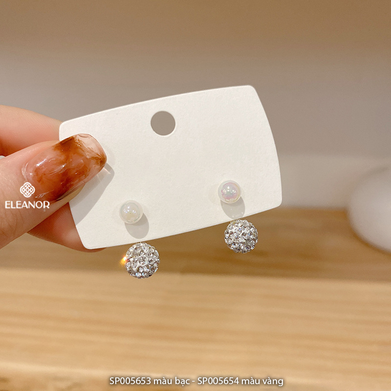 Bông tai nữ chuôi bạc 925 Eleanor Accessories đính ngọc trai nhân tạo phụ kiện trang sức 5653