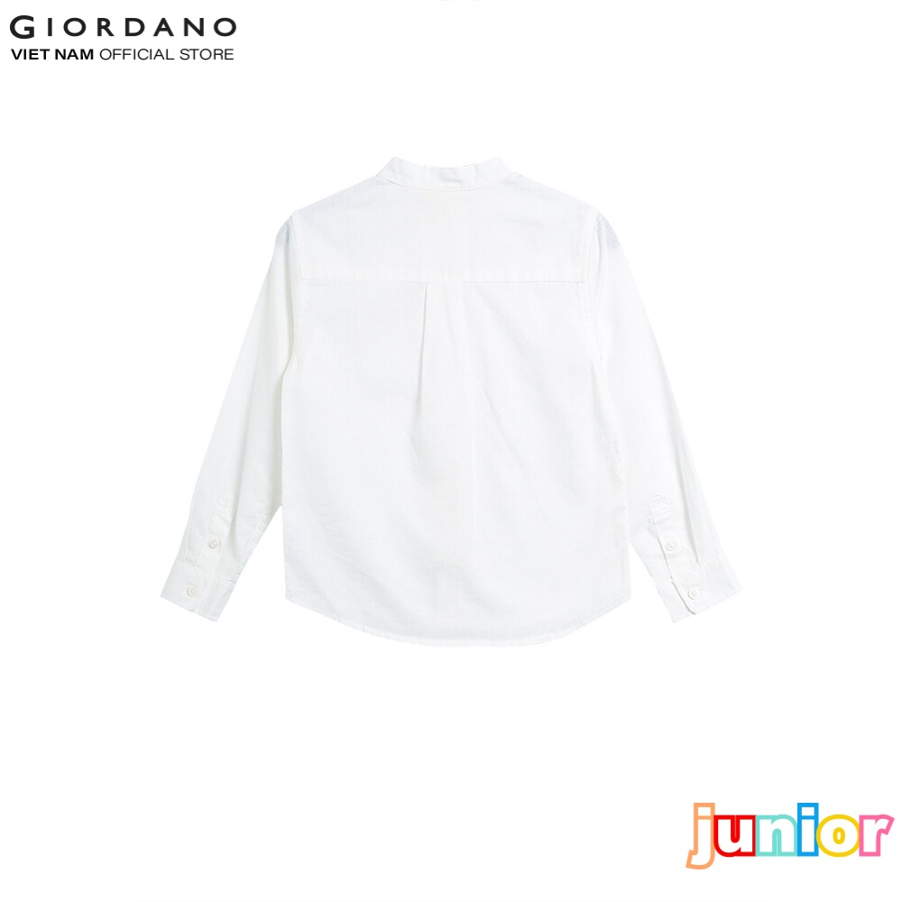 Áo Sơ Mi Tay Dài Trẻ Em Linen Shirt Giordano 03043216