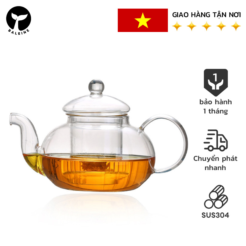Bình Pha Trà Bằng Thủy Tinh Chịu Nhiệt Tốt