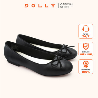 Giày búp bê đế bệt dolly mã 1538 black