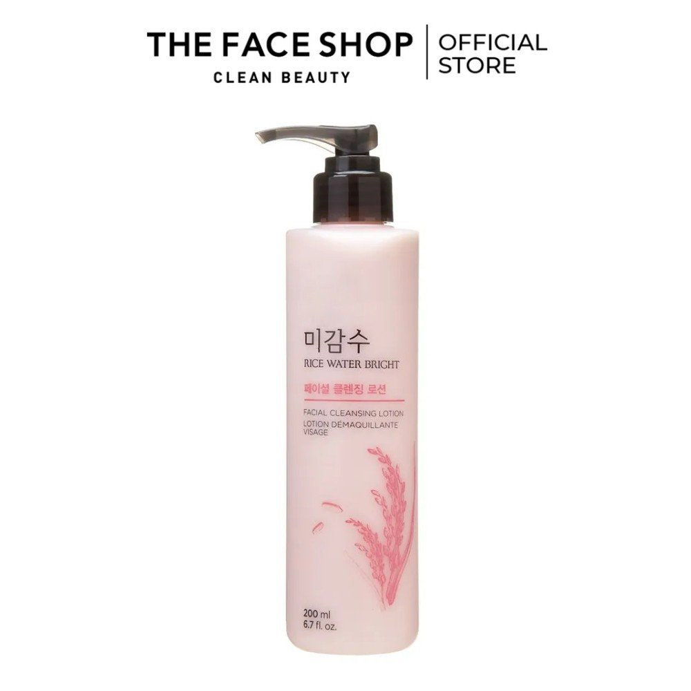 Sữa Tẩy Trang Làm Sáng Da THEFACESHOP RICE WATER BRIGHT FACIAL CLEANSING LOTION 200ml