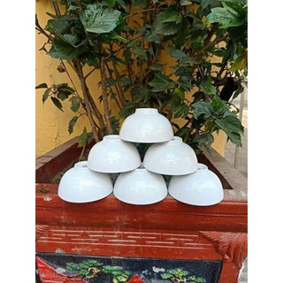 Chén sứ trắng trơn ăn cơm set 10 cái