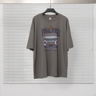 Áo phông unisex dáng oversize Selected Grey Vintage Final T-shirt