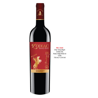 Chai vang ngọt chile zodiac galaxy 66 11,5% vol 750ml
