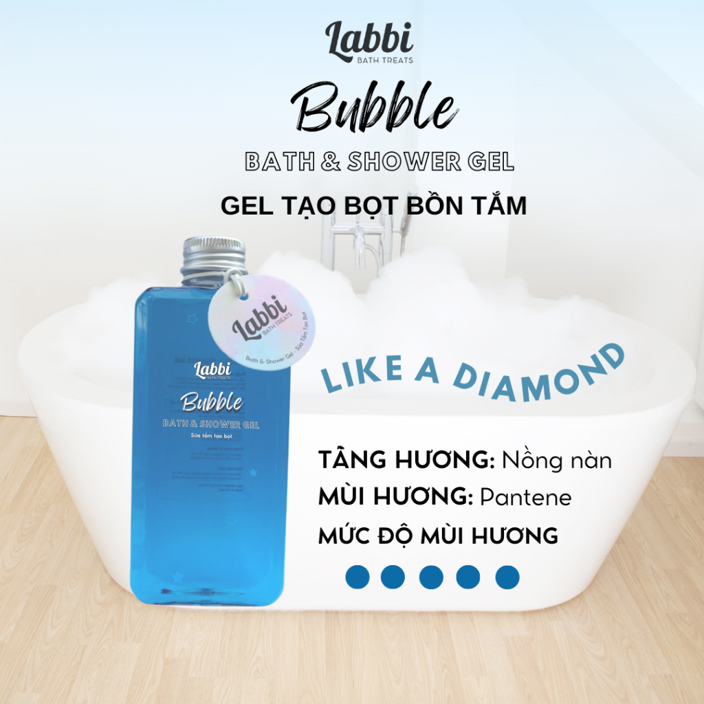 Gel tạo bọt bồn tắm LIKE A DIAMOND  Bubble Gel