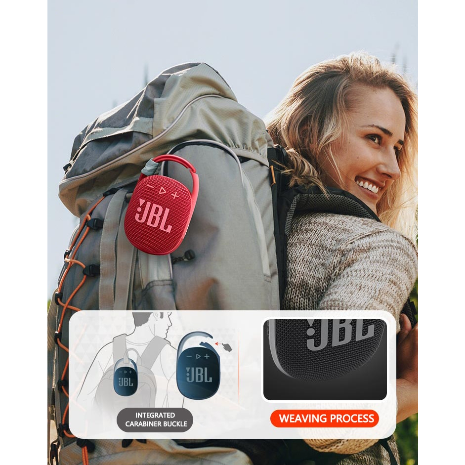 Địa phương nhanh chóng vận chuyển JBL Clip 4 Loa bass âm thanh stereo bluetooth Dễ dàng chống thấm nước IP67