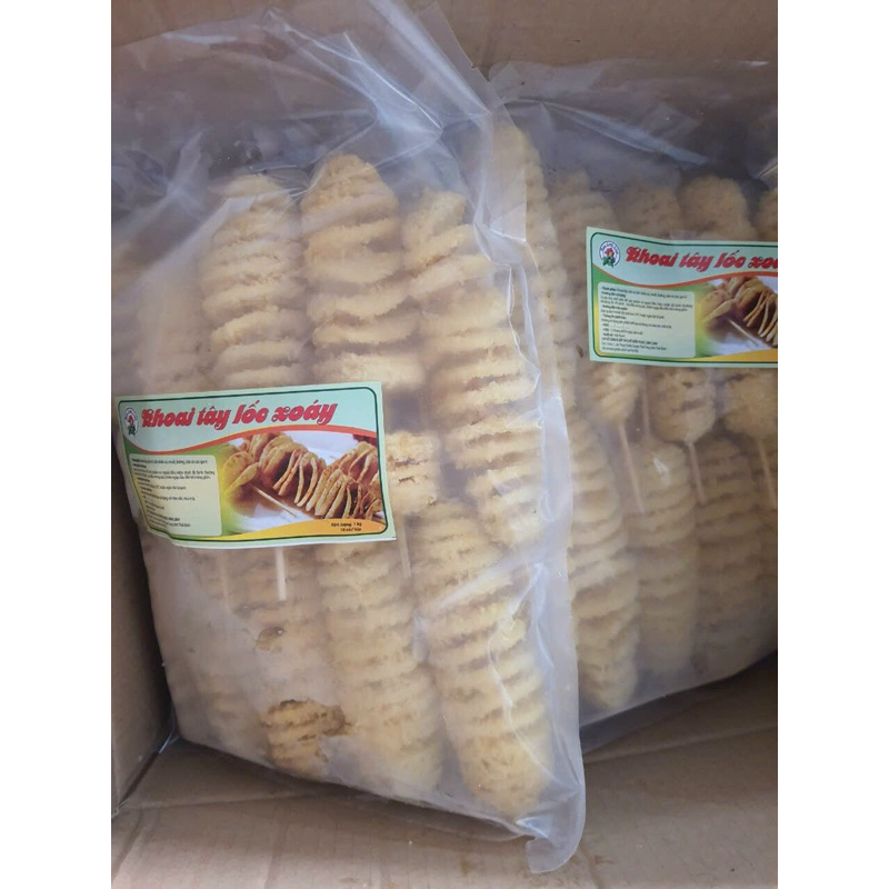 Hoả Tốc SG-KHOAI TÂY LỐC XOÁY-1kg - 10cây-Xiên que giá sỉ-NP Food