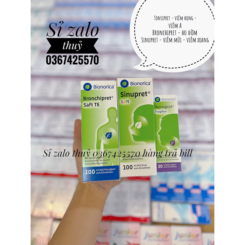 Siro Bionorica Sinupret - Tonsipret -Bronchipret của Đức cho bé