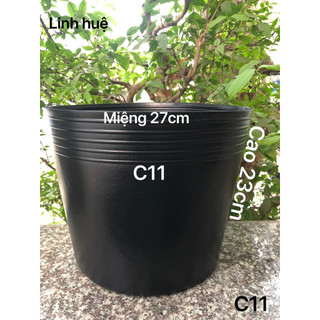 { 30 Cái } Chậu Nhựa Trồng CâyC11 Màu Đen Loại Dày Dặn