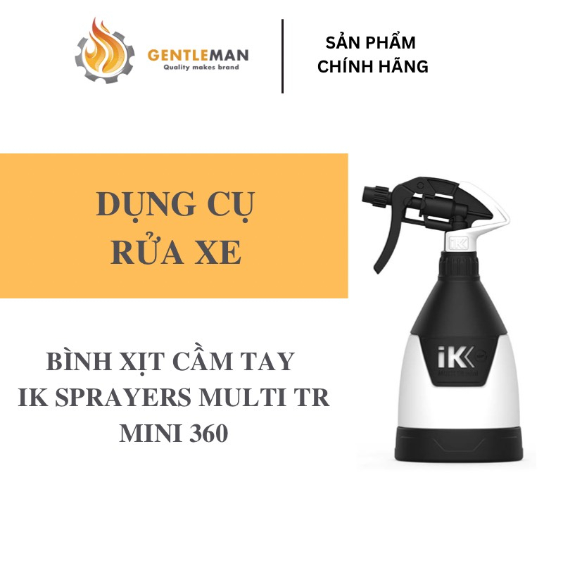 IK MULTI TR MINI 360 - BÌNH XỊT CẦM TAY ĐA NĂNG CHUYÊN DỤNG DÀNH CHO Ô TÔ VÀ XE MÁY DUNG TÍCH 600ML