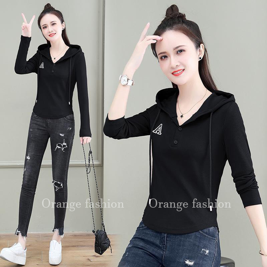 Áo thun nữ tay dài SUGOLD Store, Áo phông nữ dáng ôm chất liệu thun Bo tăm lụa co dãn mạnh RZM52